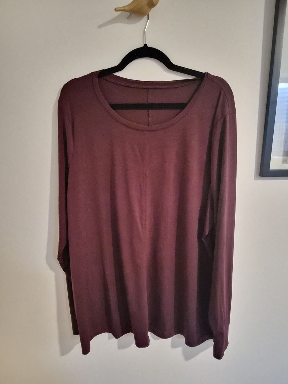 Fabletics | Women's Long Sleeve Crewneck Top - Deep Burgundy